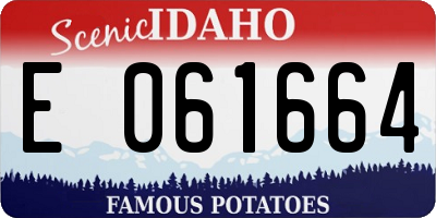 ID license plate E061664