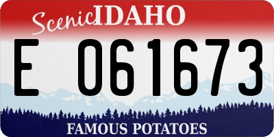 ID license plate E061673