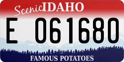 ID license plate E061680