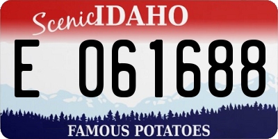 ID license plate E061688