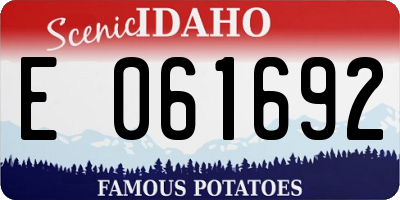 ID license plate E061692