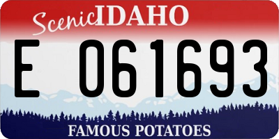 ID license plate E061693