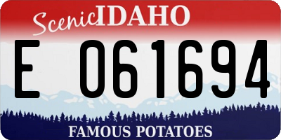 ID license plate E061694
