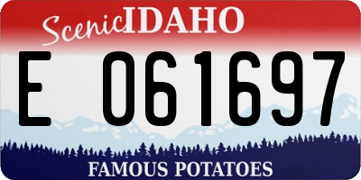 ID license plate E061697