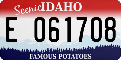 ID license plate E061708