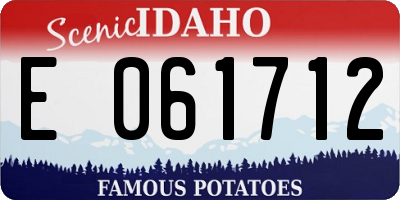 ID license plate E061712