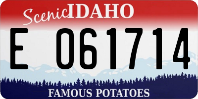 ID license plate E061714
