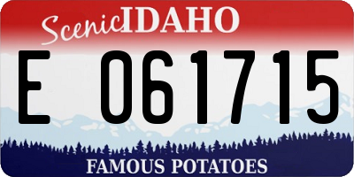 ID license plate E061715