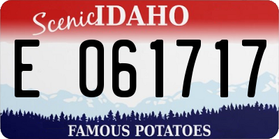 ID license plate E061717