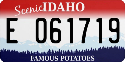 ID license plate E061719