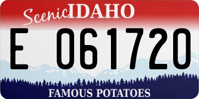 ID license plate E061720