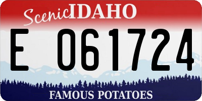 ID license plate E061724