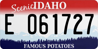 ID license plate E061727