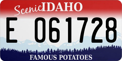 ID license plate E061728