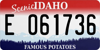 ID license plate E061736
