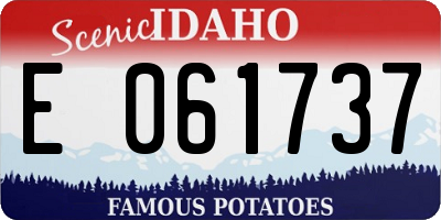 ID license plate E061737