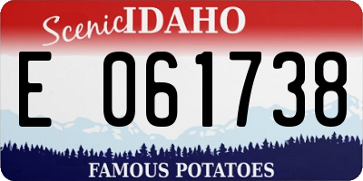 ID license plate E061738