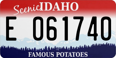 ID license plate E061740
