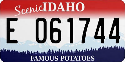 ID license plate E061744