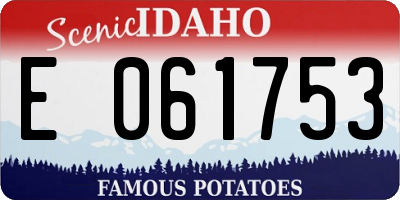 ID license plate E061753