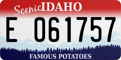 ID license plate E061757