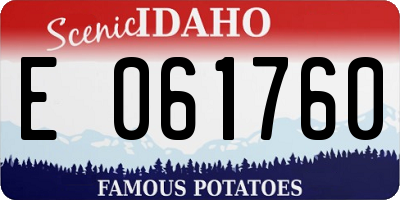 ID license plate E061760