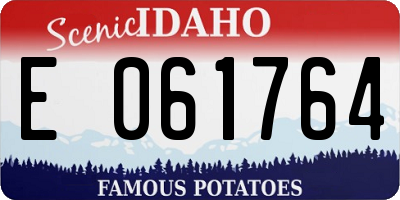 ID license plate E061764