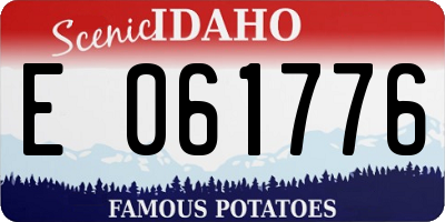 ID license plate E061776