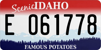 ID license plate E061778