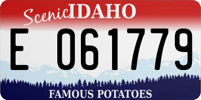 ID license plate E061779