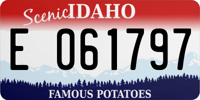 ID license plate E061797
