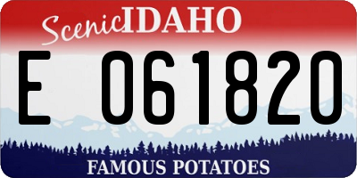 ID license plate E061820