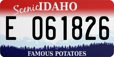 ID license plate E061826