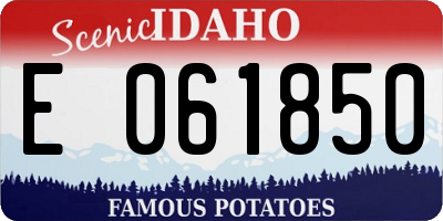 ID license plate E061850