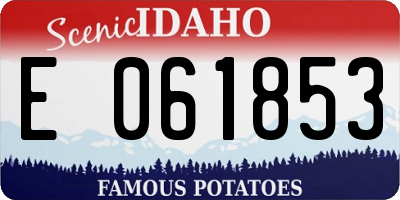 ID license plate E061853