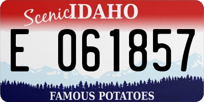 ID license plate E061857