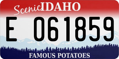 ID license plate E061859