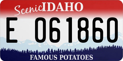 ID license plate E061860