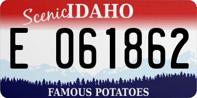 ID license plate E061862