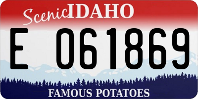 ID license plate E061869