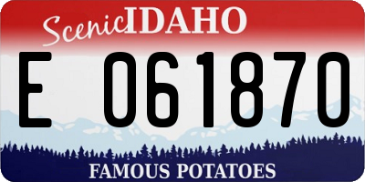 ID license plate E061870