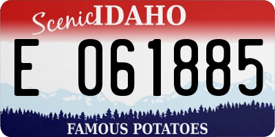ID license plate E061885