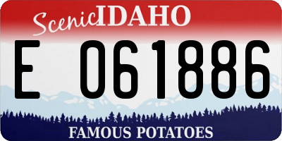 ID license plate E061886