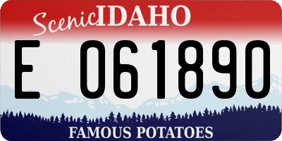 ID license plate E061890