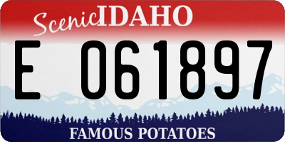 ID license plate E061897