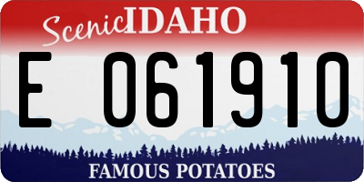 ID license plate E061910