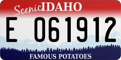 ID license plate E061912