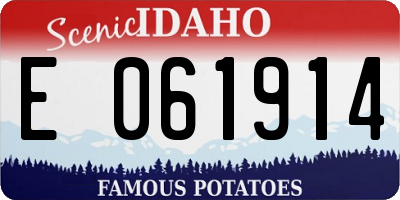 ID license plate E061914