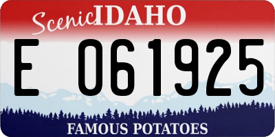 ID license plate E061925