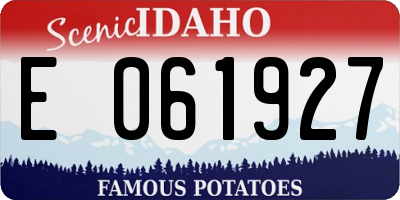 ID license plate E061927